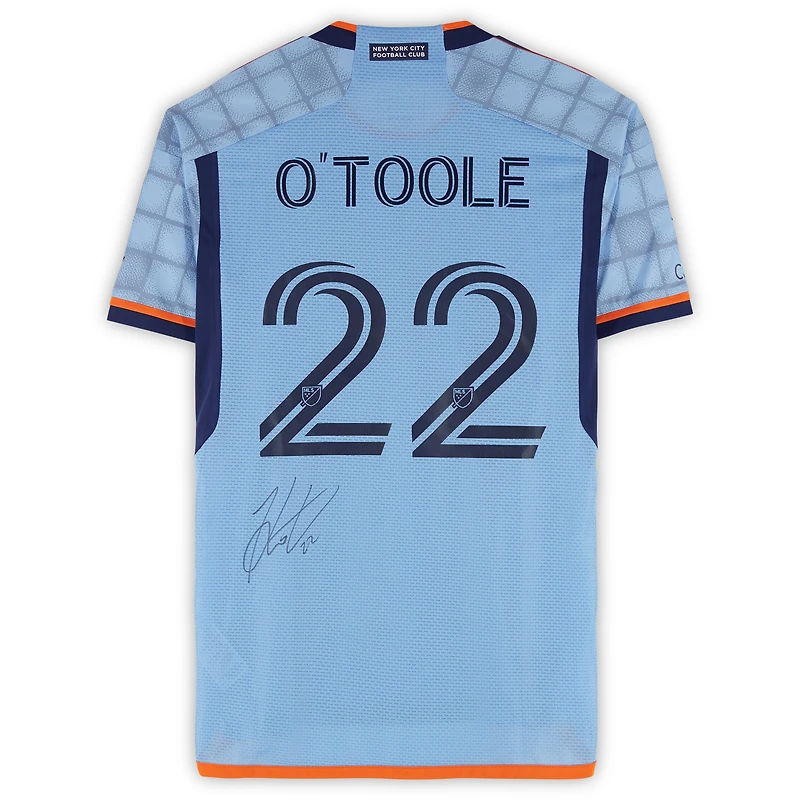 Kevin O'Toole New York City FC Autographed Match-Used #22 Sky Blue adidas Jersey from the 2024 MLS Season - Size S