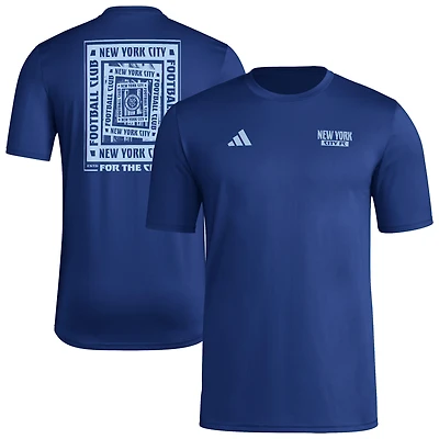 T-shirt cache-cœur adidas bleu marine New York City FC pour homme