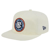 Casquette de golf snapback New York City FC Kickoff 2025 pour homme New Era crème