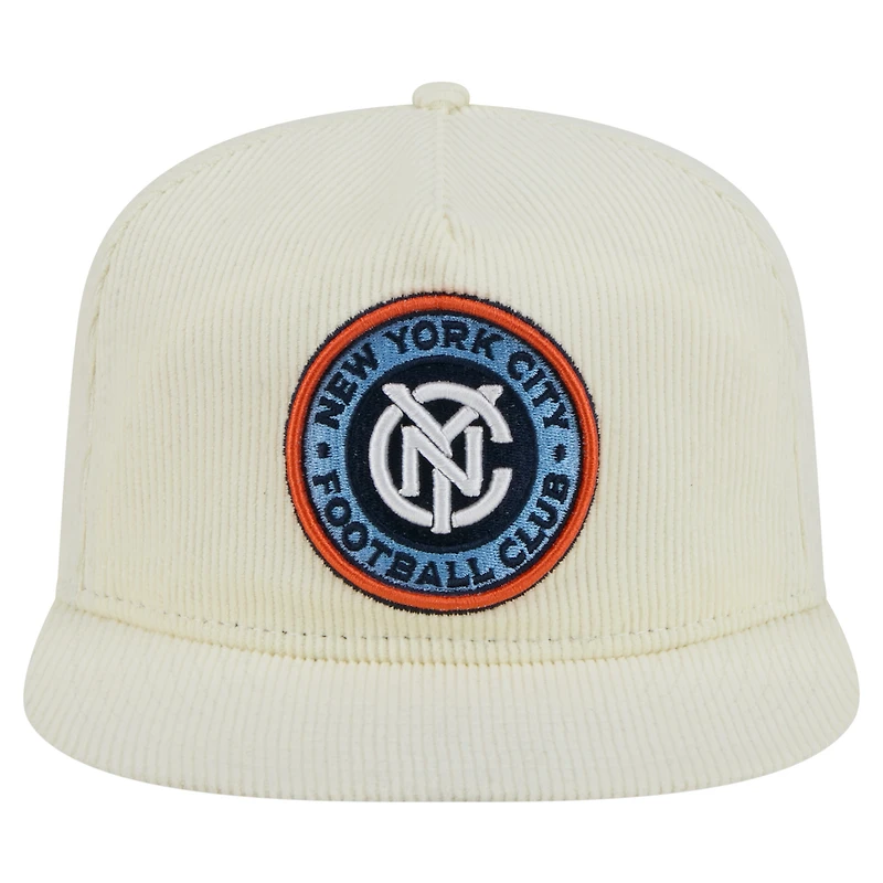 Casquette de golf snapback New York City FC Kickoff 2025 pour homme New Era crème