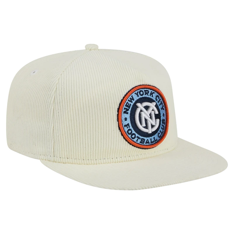 Casquette de golf snapback New York City FC Kickoff 2025 pour homme New Era crème