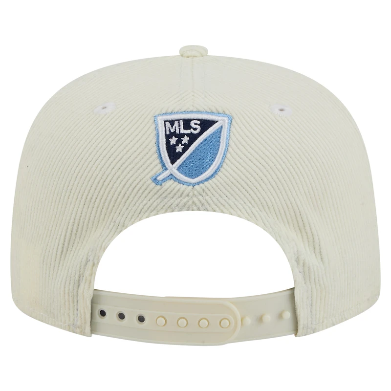 Casquette de golf snapback New York City FC Kickoff 2025 pour homme New Era crème