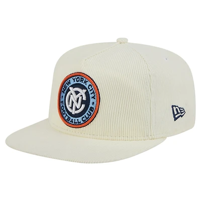 Casquette de golf snapback New York City FC Kickoff 2025 pour homme New Era crème