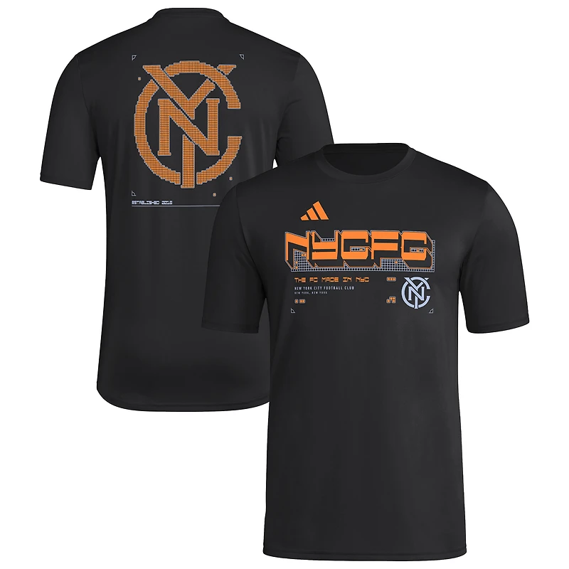 Men's adidas  Black New York City FC 2026 Anthem AEROREADY Pregame T-Shirt
