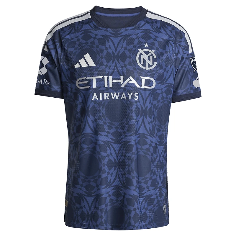 Men's adidas Blue New York City FC 2026 The All Nations Kit On-Field Authentic Patch Jersey