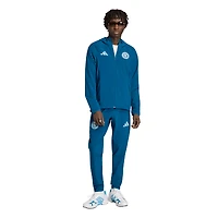 Men's adidas  Blue New York City FC Tiro Travel Full-Zip Hooded Windbreaker