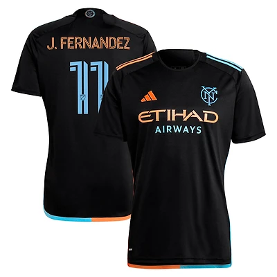 Men's adidas Julian Fernandez Black New York City FC 2024 24/7 Kit Replica Player Jersey