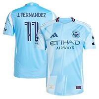 Maillot de joueur authentique Adidas Julian Fernandez bleu clair New York City FC 2025 The Excelsior Kit pour homme