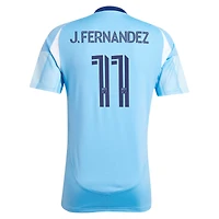 maillot réplique du de joueur adidas Julian Fernandez bleu clair New York City FC 2025 The Excelsior Kit pour homme