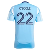 maillot réplique du de joueur Adidas Kevin O'Toole bleu clair New York City FC 2025 The Excelsior Kit pour homme