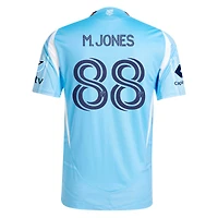 Maillot de joueur authentique adidas Malachi Jones bleu clair New York City FC 2025 The Excelsior Kit pour homme