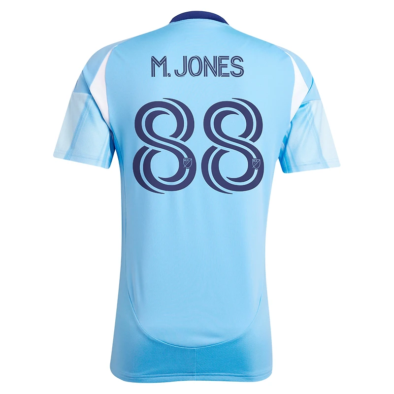 Maillot réplique bleu clair du New York City FC 2025 The Excelsior pour homme, modèle adidas Malachi Jones