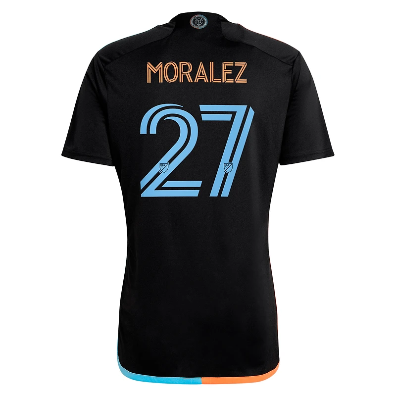 Men's adidas Maximiliano Moralez Black New York City FC 2024 24/7 Kit Replica Player Jersey