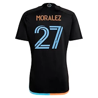 Men's adidas Maximiliano Moralez Black New York City FC 2024 24/7 Kit Replica Player Jersey