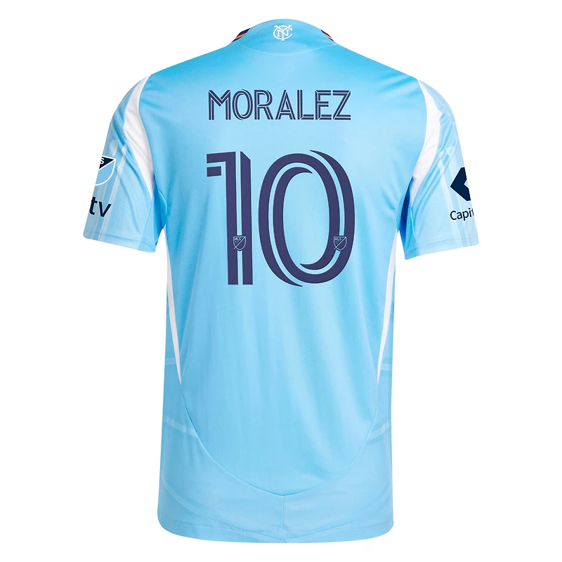 Men's adidas Maximiliano Moralez Light Blue New York City FC 2025 The Excelsior Kit On-Field Authentic Jersey