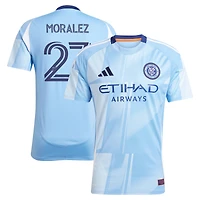 Maillot réplique du kit Excelsior New York City FC 2025 bleu clair pour homme adidas Maximiliano Moralez