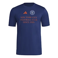 Men's adidas  Navy New York City FC 2025 Jersey Hook AEROREADY T-Shirt