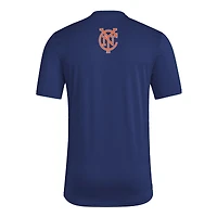 Men's adidas  Navy New York City FC 2025 Jersey Hook AEROREADY T-Shirt