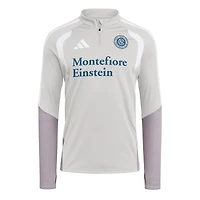 Men's adidas Silver New York City FC 2026 Tiro Competition Quarter-Zip Training Top