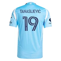 Maillot de joueur authentique adidas Strahinja Tanasijević pour homme bleu clair New York City FC 2025 The Excelsior Kit