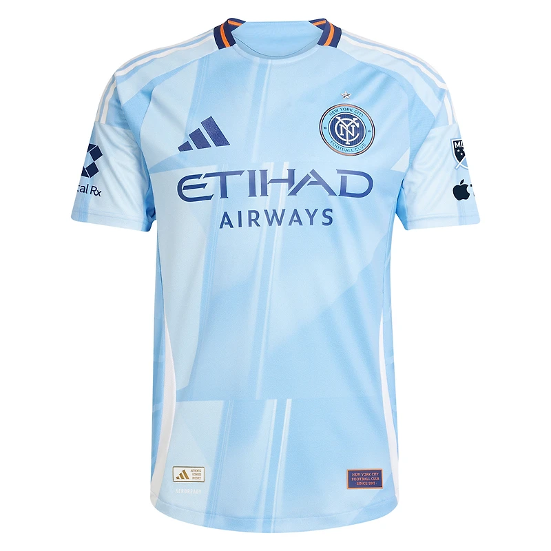 Men's adidas Tayvon Gray Light Blue New York City FC 2025 The Excelsior Kit Authentic Player Jersey