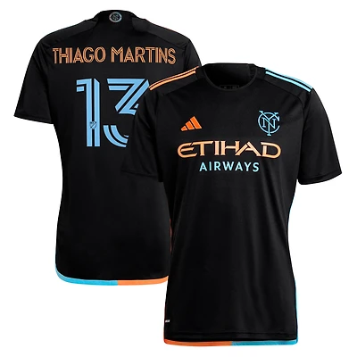 Maillot de joueur réplique adidas Thiago Martins noir New York City FC 2024 24/7 Kit pour homme