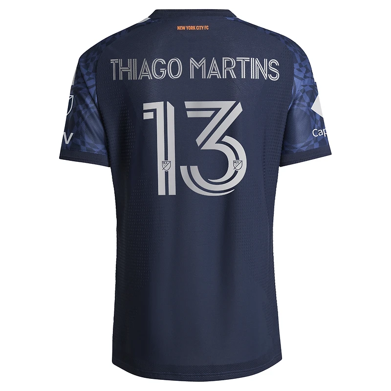 Men's adidas Thiago Martins Blue New York City FC 2026 The All Nations Kit On-Field Authentic Patch Jersey