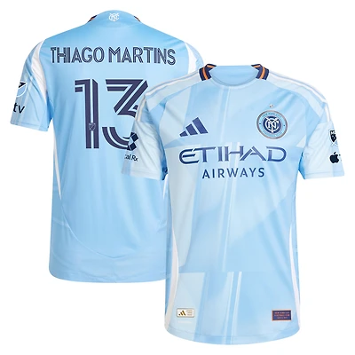 Men's adidas Thiago Martins Light Blue New York City FC 2025 The Excelsior Kit Authentic Player Jersey