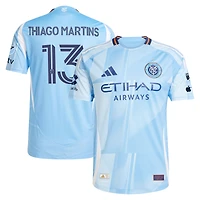Men's adidas Thiago Martins Light Blue New York City FC 2025 The Excelsior Kit Authentic Player Jersey
