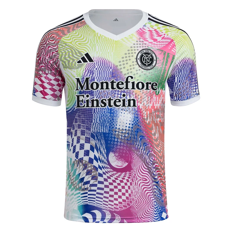 Men's adidas White New York City FC 2025 Pride Pre-Match Top