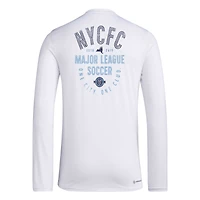 Men's adidas White New York City FC Local Stoic Long Sleeve T-Shirt