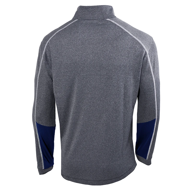 Men's Columbia Heathered Gray/Navy New York City FC Omni-Wick Shotgun 2.0 Quarter-Zip Pullover Top