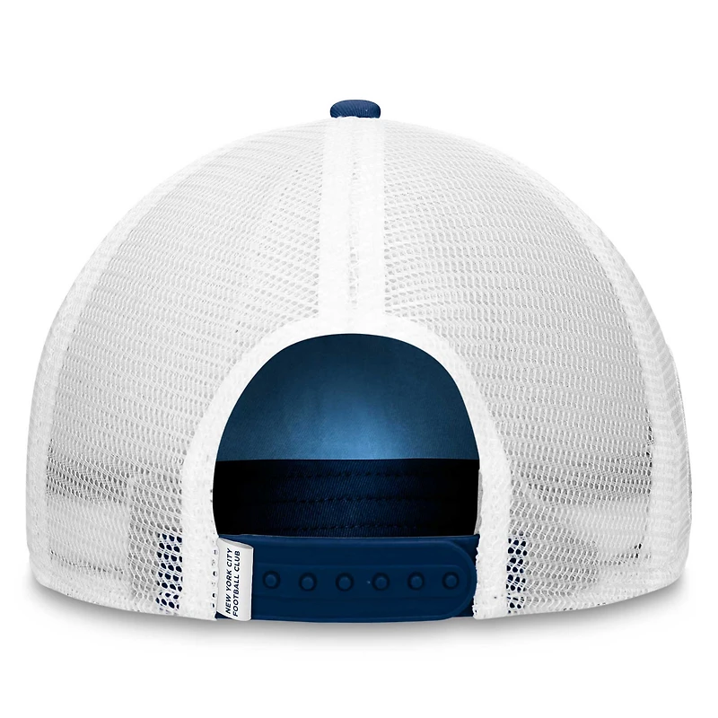 Casquette New York City FC True Classic Golf Snapback Fanatics Branded bleu clair/blanc pour homme