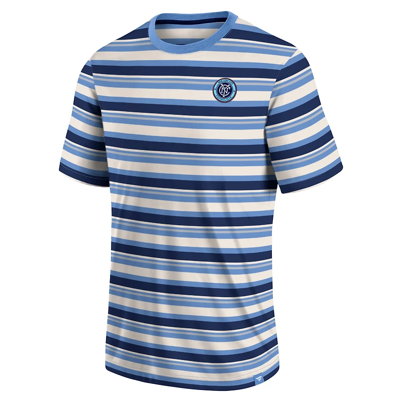 T-shirt à rayures Fanatics Sky Blue New York City FC Shot Clock pour hommes