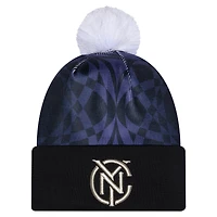 Men's New Era Black New York City FC 2026 Jersey Hook Cuffed Knit Hat with Pom