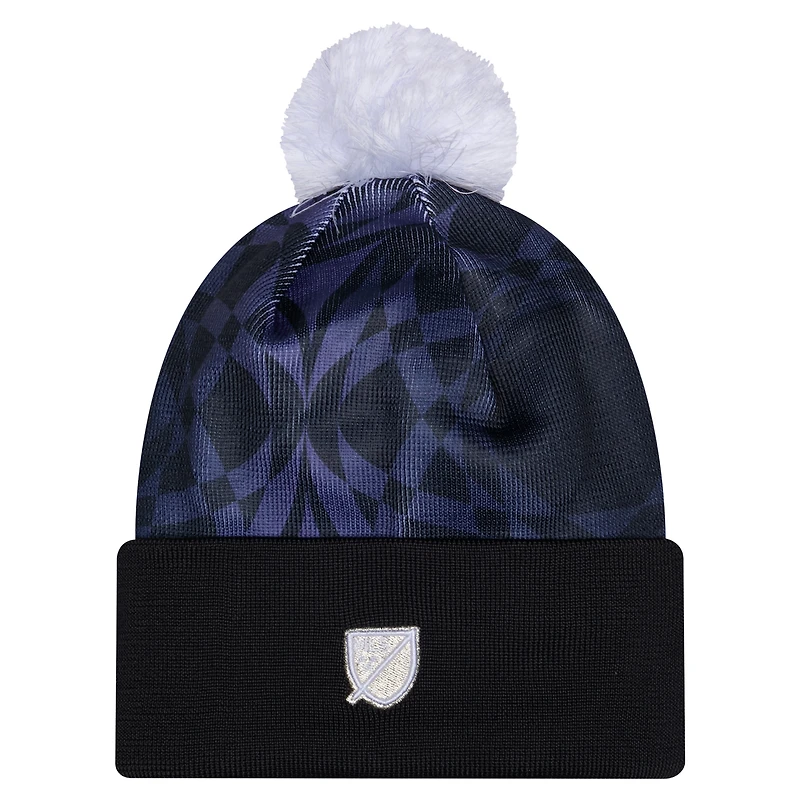 Men's New Era Black New York City FC 2026 Jersey Hook Cuffed Knit Hat with Pom
