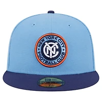 Casquette ajustée New Era 59FIFTY Kickoff 2025 York City FC bleue pour homme