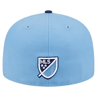 Casquette ajustée New Era 59FIFTY Kickoff 2025 York City FC bleue pour homme
