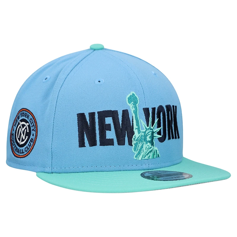 Men's New Era Sky Blue New York City FC 9FIFTY Snapback Hat