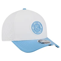 Casquette New Era blanche pour homme New York City FC 2026 MLS Kick Off 9FORTY M-Crown à monture ajustable