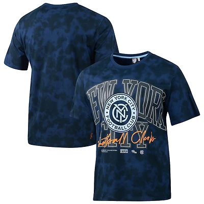 T-shirt décontracté vintage années 90 pour homme, motif sport, bleu marine, New York City FC