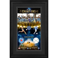 New York City FC Framed 10" x 18" 2021 MLS Cup Champions Collage with a Piece of Match-Used Ball and Net - Limited Edition of 200