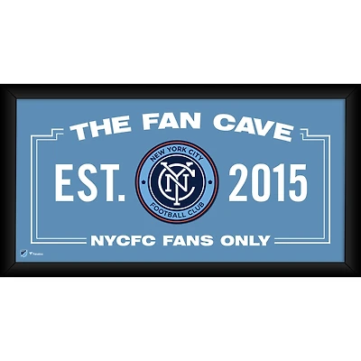 New York City FC Framed 10" x 20" Fan Cave Collage