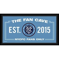 New York City FC Framed 10" x 20" Fan Cave Collage