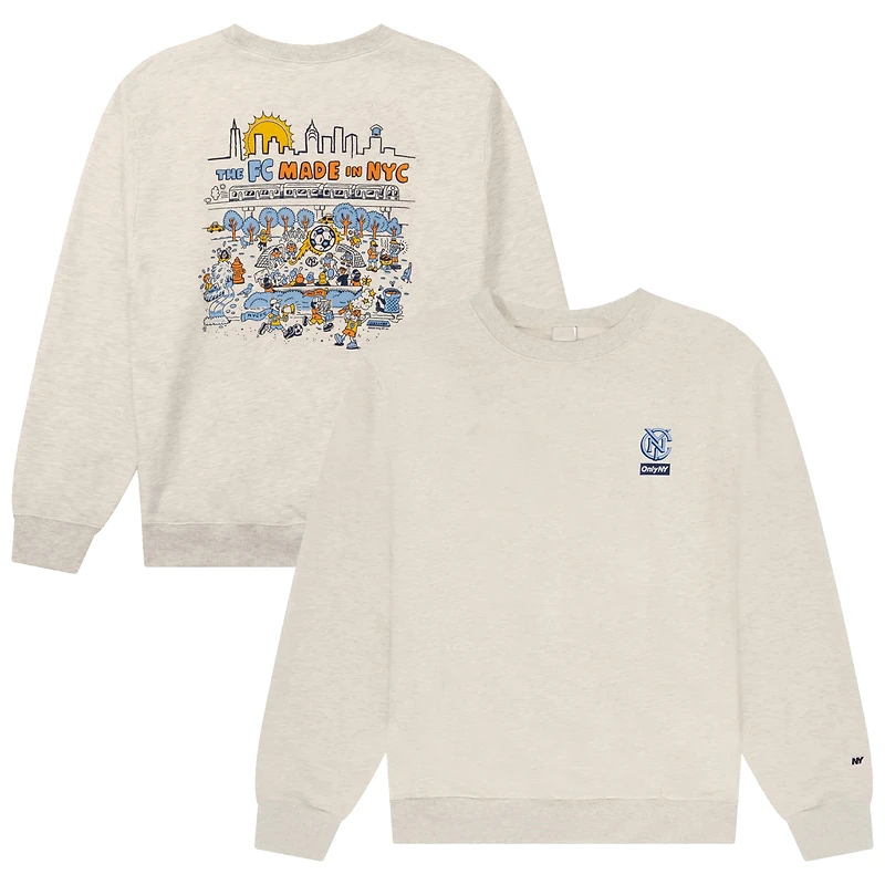 Sweat-shirt unisexe Only NY x NYCFC Oatmeal Tailgate