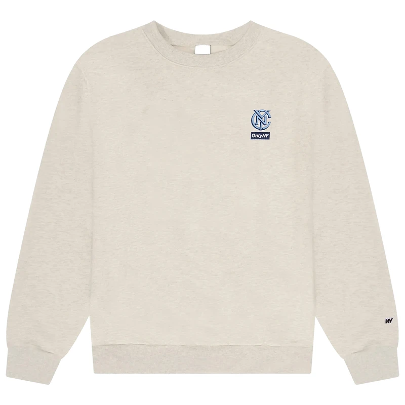 Sweat-shirt unisexe Only NY x NYCFC Oatmeal Tailgate