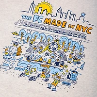 Sweat-shirt unisexe Only NY x NYCFC Oatmeal Tailgate