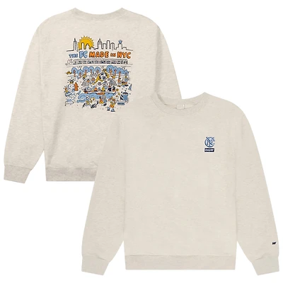 Sweat-shirt unisexe Only NY x NYCFC Oatmeal Tailgate