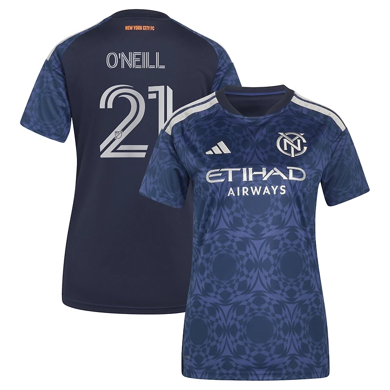 Women's adidas Aiden O’Neill Blue New York City FC 2026 The All Nations Kit Replica Jersey