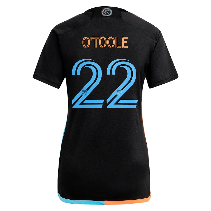 Maillot de joueur adidas Kevin O'Toole New York City FC 2024 pour femme, réplique 24/7, noir